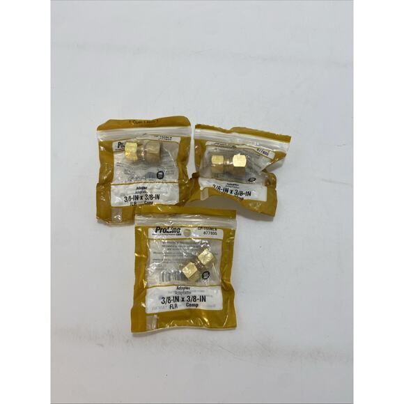 Proline Adapter 3/8” X 3/8” For Plumbing And Heating Lot Of 3 {86} - Picture 2 of 9